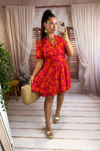 Charger l'image dans la galerie, Robe courte rose/orange AURÉLIE (36 au 48)