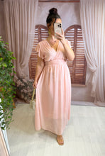 Charger l'image dans la galerie, Robe rose pale LISANDRA (36 au 42)