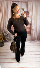 Charger l'image dans la galerie, Jeans flare  noir FLEUR (38 au 48)