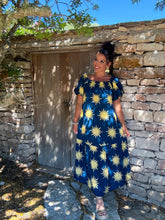 Charger l'image dans la galerie, Robe col bardot motif soleil MISA  (36 au 46)