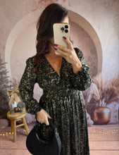 Charger l&#39;image dans la galerie, Robe longue noir éclat d&#39;or CECILIA (36 au 50) ⭐️