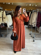 Charger l&#39;image dans la galerie, Robe longue terracotta CINTHIA  (L au 4XL)