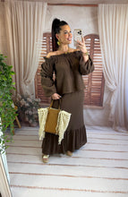 Charger l'image dans la galerie, Ensemble chocolat top + jupe AUSTRALIA (36 au 42)