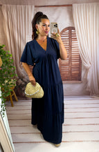 Charger l'image dans la galerie, Robe longue bleu marine CYRA (40 au 48)