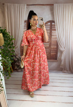 Charger l'image dans la galerie, Robe motif corail NOE (40 au 48)( reste une taille 48 )