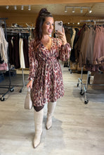 Charger l&#39;image dans la galerie, Robe courte bordeaux/écru COLETTE (36 au 48)