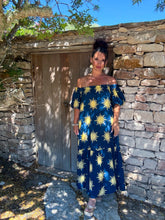 Charger l'image dans la galerie, Robe col bardot motif soleil MISA  (36 au 46)