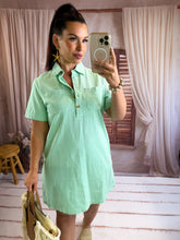 Charger l'image dans la galerie, Robe courte en jeans vert mint BRAZIL (34 au 48)