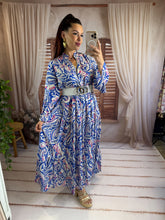 Charger l'image dans la galerie, Robe loose bleu THAIS (38 au 46)