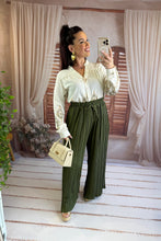 Charger l'image dans la galerie, Pantalon large plissé kaki LONDRES (38 au 48)