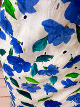 Charger l'image dans la galerie, Robe à bretelles blanc et bleu COCO (36 au 48)
