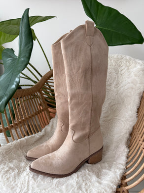 Botte santiag beige LALIA