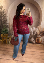 Charger l&#39;image dans la galerie, Top dentelle bordeaux LUCAS (36 au 48)