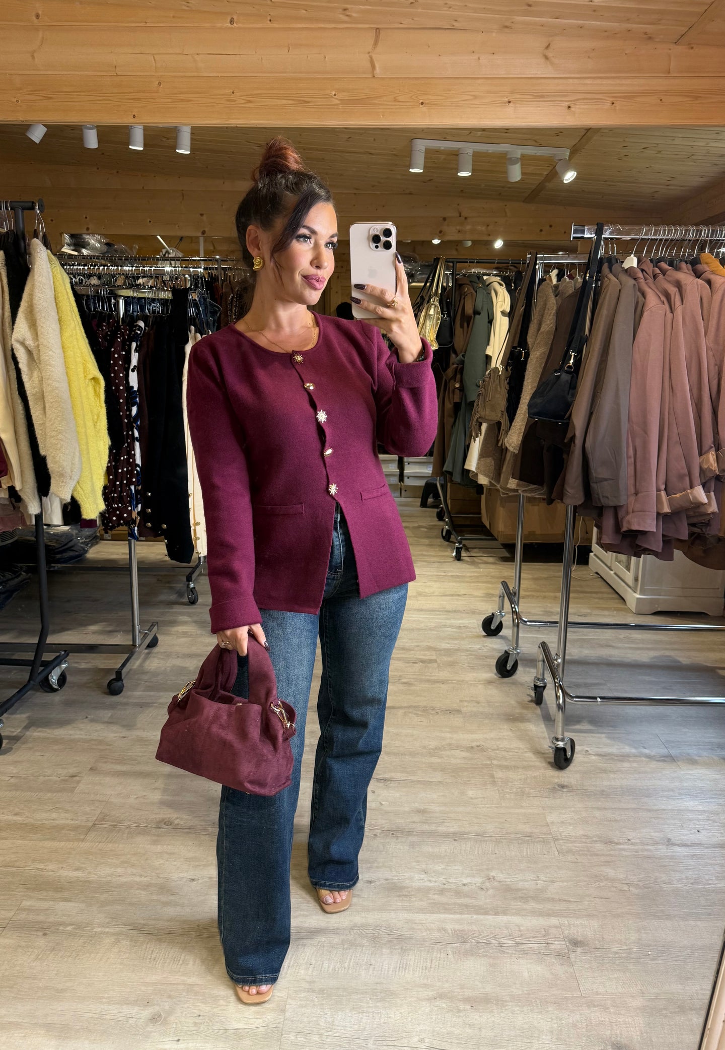 Gilet bordeaux KLERVIE (34 au 40)