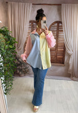 Charger l'image dans la galerie, Chemise rayé bleu jaune rose FELICIA (38 au 46)