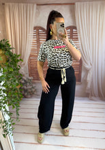 Charger l'image dans la galerie, Pantalon noir cordelette beige SOLANGE (36 au 48)
