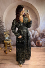 Charger l&#39;image dans la galerie, Robe longue noir éclat d&#39;or CECILIA (36 au 50) ⭐️