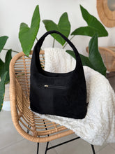 Charger l&#39;image dans la galerie, Grand sac noir a lanières ANSIA