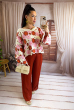 Charger l'image dans la galerie, Pantalon plissé terracotta ALMEA (34au 48)
