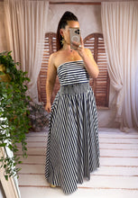 Charger l'image dans la galerie, Ensemble jupe + bandeau rayé bleu ( 38 au 44 )