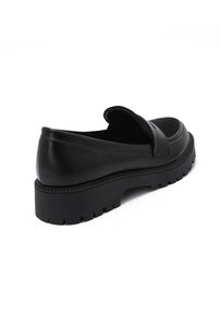 Mocassins noir bi matière LIAM