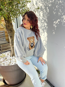 Sweat gris ours ( 36 au 42)