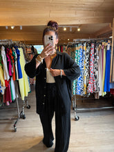 Charger l'image dans la galerie, Pantalon noir gaz de coton NINA ( 38 au 48 )☀️