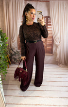 Charger l'image dans la galerie, Pantalon de costume fluide bordeaux BILL