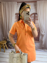 Charger l'image dans la galerie, Robe courte en jeans orange BRAZIL (34 au 48)( reste taille 42 )