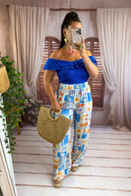 Charger l'image dans la galerie, Pantalon motif bleu JACKIE (40 au 48)