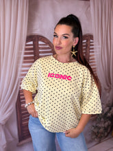 Charger l'image dans la galerie, TEE shirt sweat jaune à pois iconic VICTORIA (36 au 42)