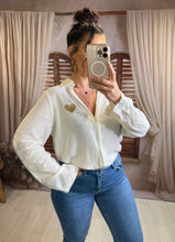 Charger l'image dans la galerie, Chemise blanche coeur or STELLA (36 au 48)