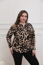 Charger l&#39;image dans la galerie, Chemise motif léopard noir /camel LIO   (38 au 48 )