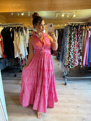 Robe rayé rose bijoux CALYPSO