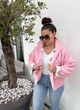 Charger l'image dans la galerie, Veste réversible polaire fleurs rose GEMMA