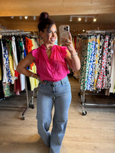 Charger l&#39;image dans la galerie, Chemisier fuchsia TATIANA ( reste taille s/m et 44 )