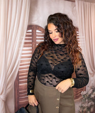 Charger l'image dans la galerie, Top transparent noir MAUREEN (34 au 40)