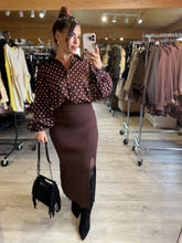Charger l&#39;image dans la galerie, Jupe fendu chocolat SACHA (34au 42)