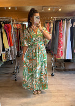 Charger l&#39;image dans la galerie, Robe verte ÉDEN (reste taille 40)