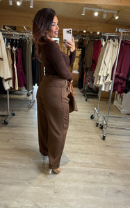 Pantalon chocolat ORLY (34 au 42)