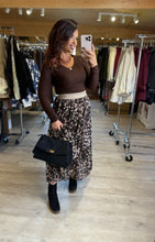 Charger l&#39;image dans la galerie, Jupe plissée choco Karina ( 34 au 46 )