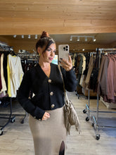 Charger l&#39;image dans la galerie, Gilet noir boutons or GINI (34 au 50)