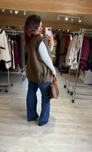 Charger l&#39;image dans la galerie, Veste sans manches chocolat CLARISSE (40 au 48)