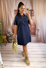 Charger l'image dans la galerie, Robe courte en jeans bleu marine BRAZIL (38 au 48)