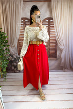 Charger l'image dans la galerie, Jupe avec ceinture rouge CLAUDIA (34 au 46)