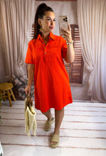 Charger l'image dans la galerie, Robe courte en jeans orange sanguine  BRAZIL (38 au 46 )