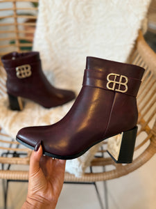 Bottine bordeaux LILI