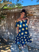 Charger l'image dans la galerie, Robe col bardot motif soleil MISA  (36 au 46)