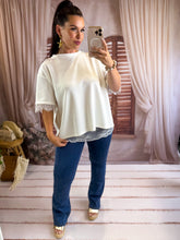 Charger l'image dans la galerie, TEE shirt blanc fendu dentelle dos
