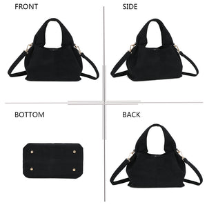 Sac effet daim noir JACKIE